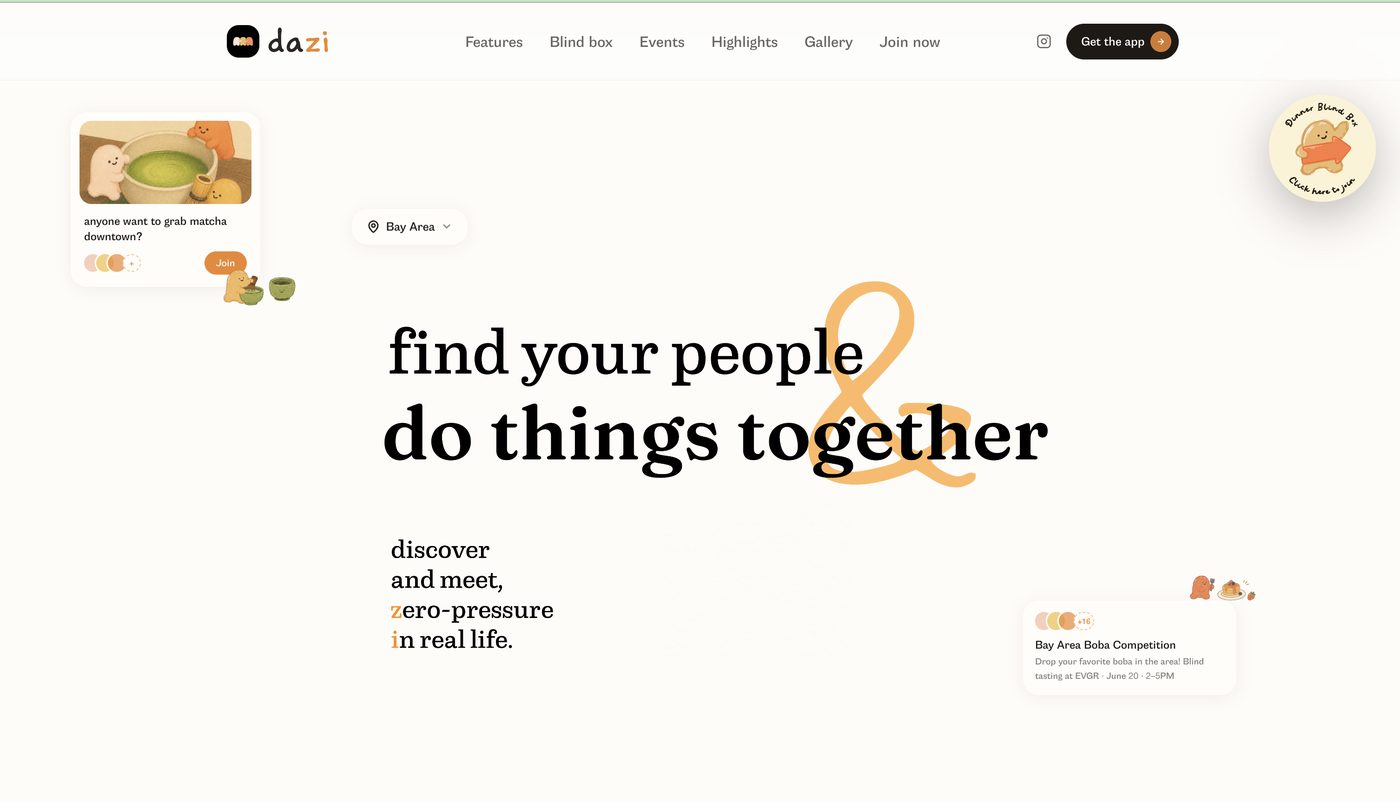 heydazi.com landing page, redesigned
