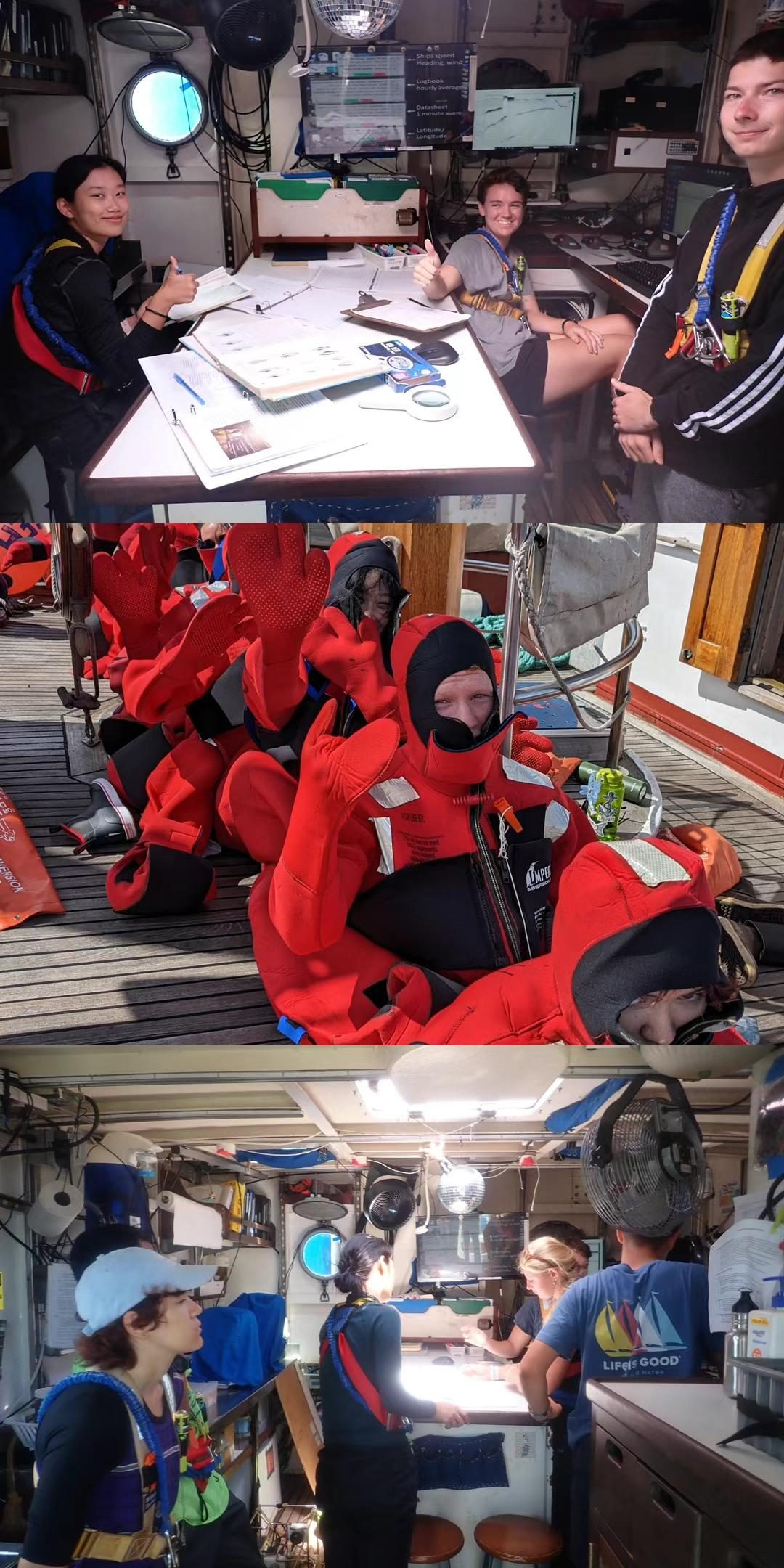 Research carried out on a sailboat